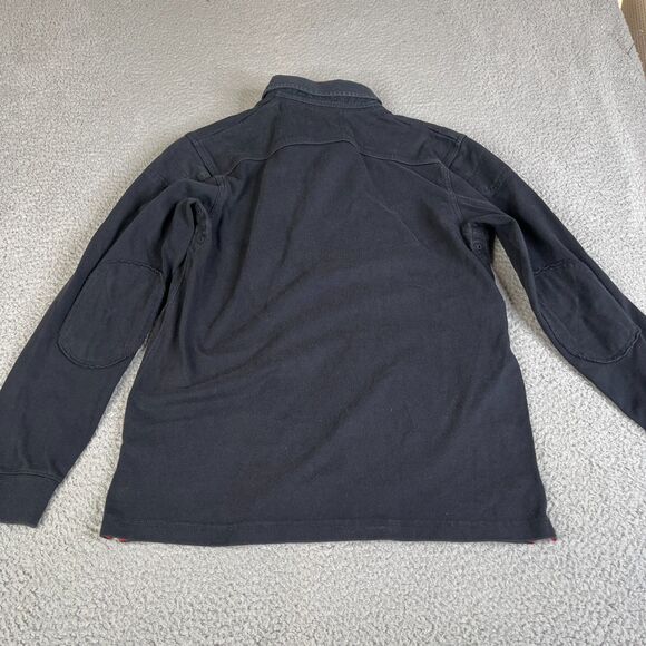 Nike Manchester United Long Sleeve Rugby Shirt Men M Black Blue Embroidered - Picture 8 of 14